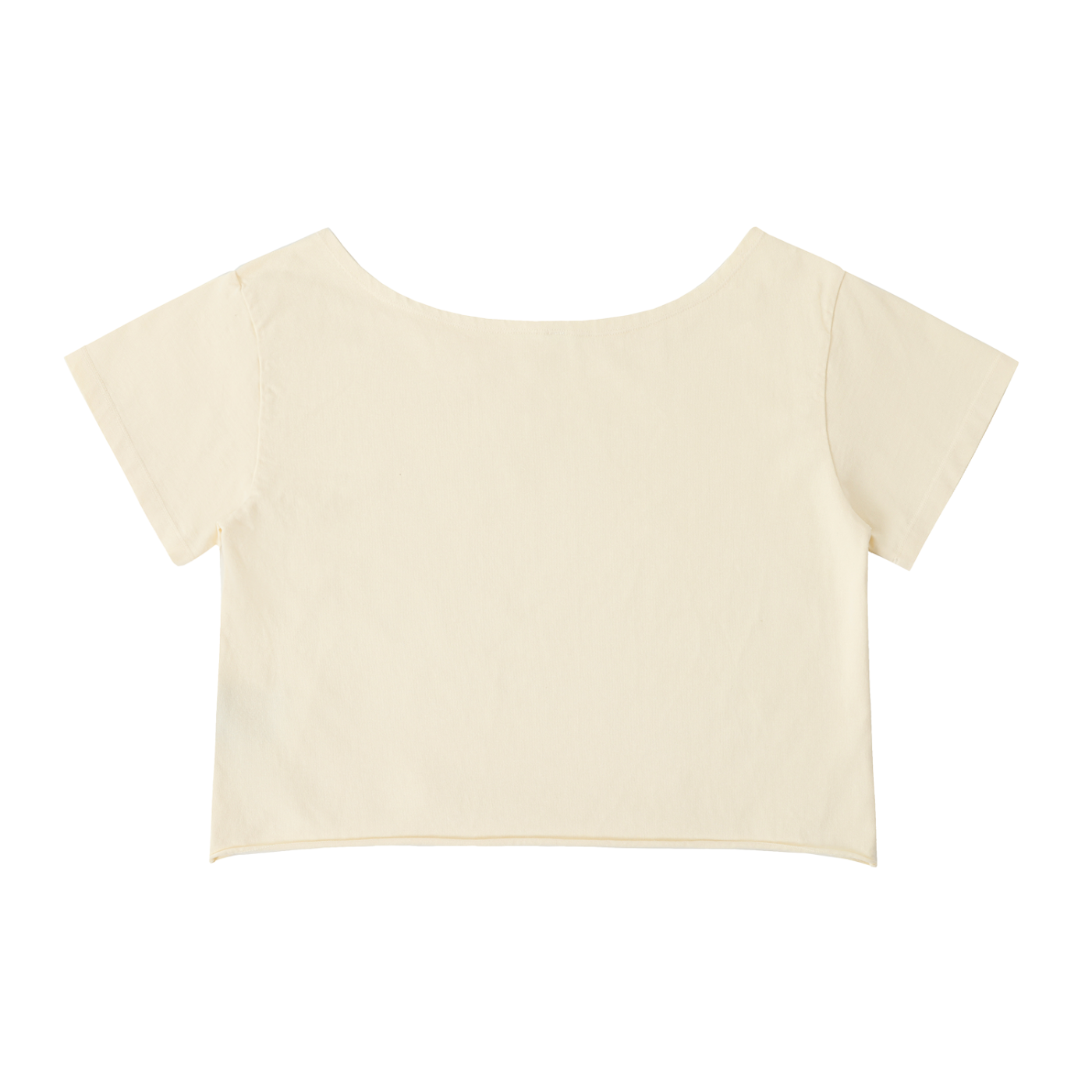 Rolled Hem Flower Cotton T-Shirt