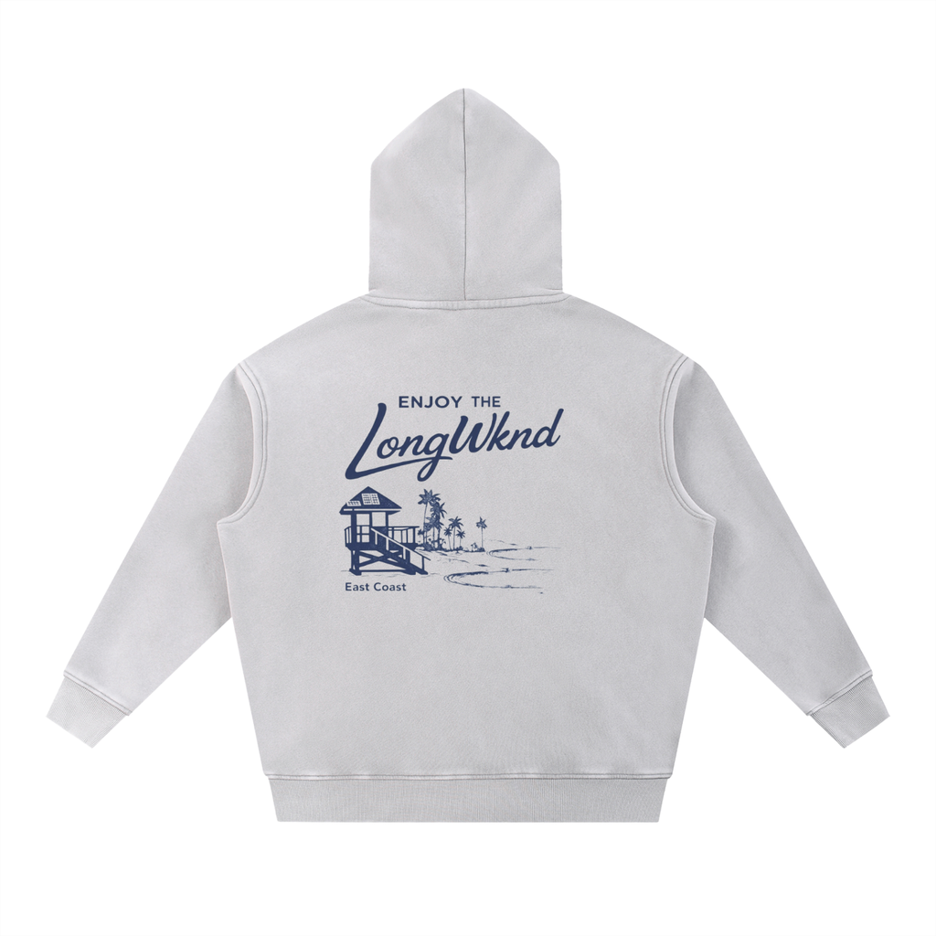 Snow Wash Fleece Oversize Hoodie