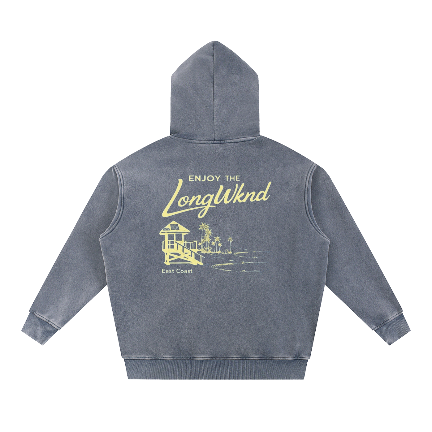Snow Wash Fleece Oversize Hoodie
