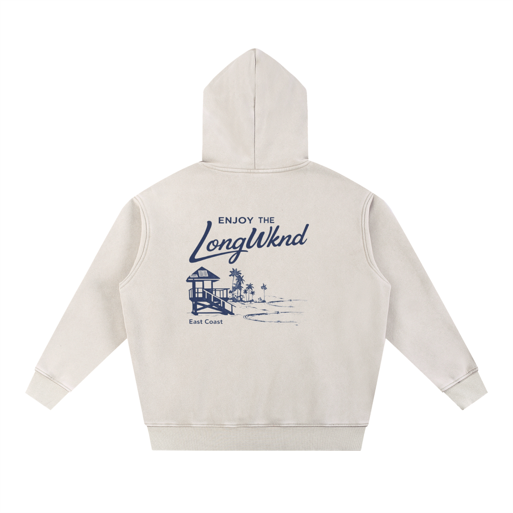 Snow Wash Fleece Oversize Hoodie