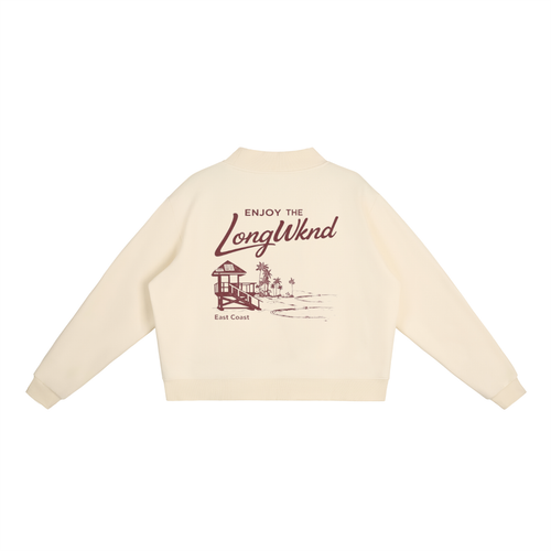 Essential Fleece Mock-Neck Crew Sweatshirt