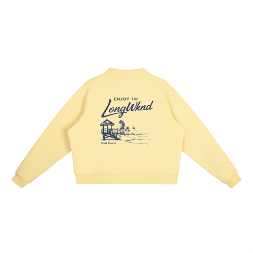 Essential Fleece Mock-Neck Crew Sweatshirt